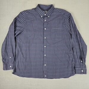 Vineyard Vines Classic Fit Plaid Shirt Mens 2XL Blue Performance Button Down OTG